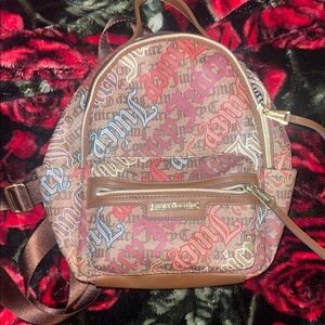 Juicy couture brown and graphic small backpack